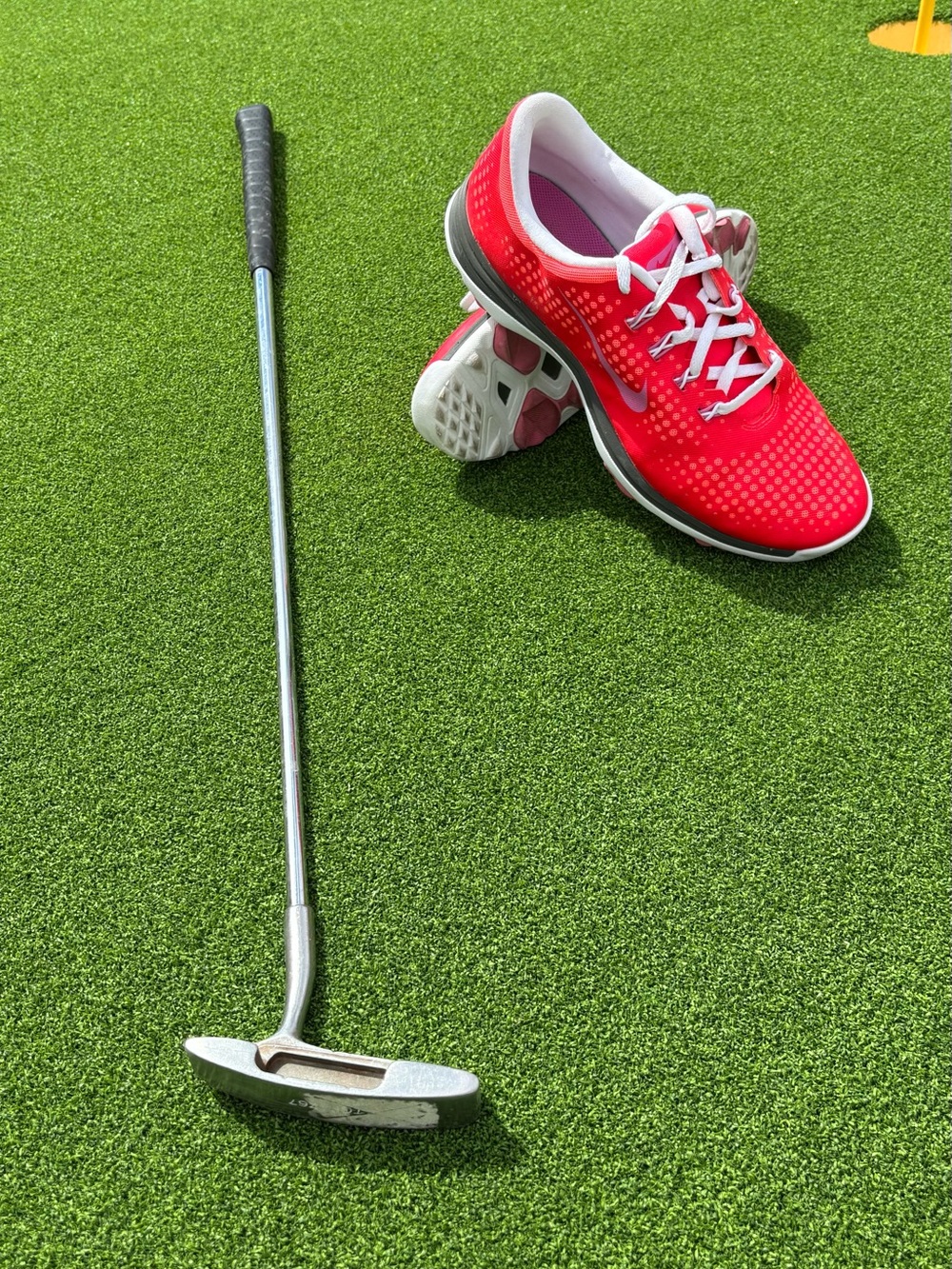 Nike Women’s Red Athletic Golf Shoes with White Accents